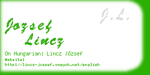 jozsef lincz business card